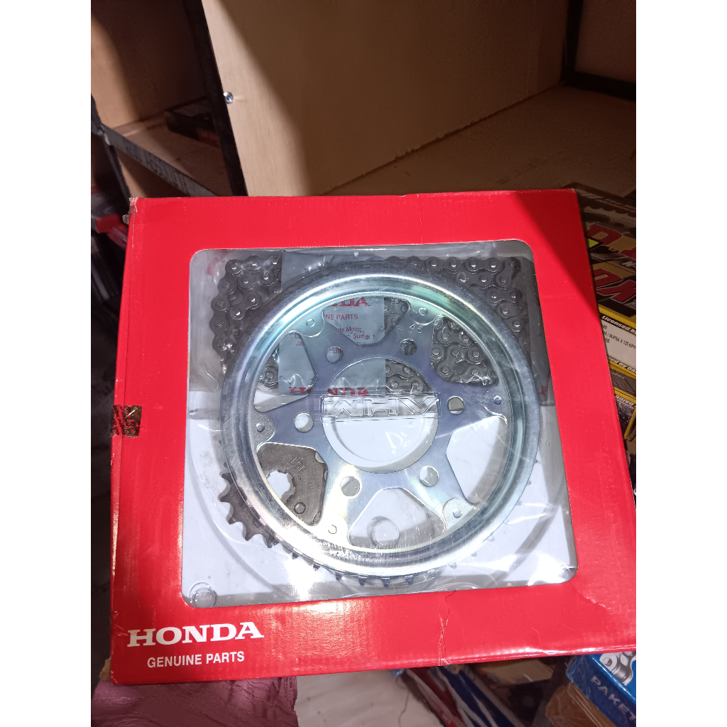 GIR SET GEARSET CBR150R K45 MERK ORIGINAL AHM