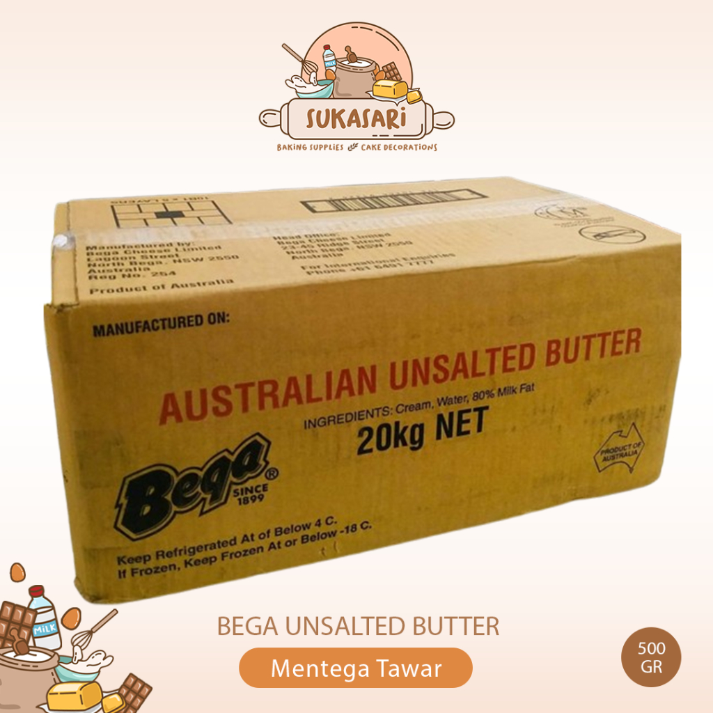 

Bega Unsalted Butter 500gr Mentega Tawar Australia
