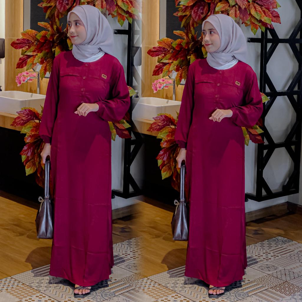 Faranisa | Gamis Rayon Polos Twill Premium Bahan Super Adem Rayon Twill Premium | Homey Dress Polos
