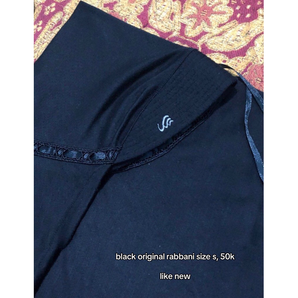 rabbani hijab hitam size s