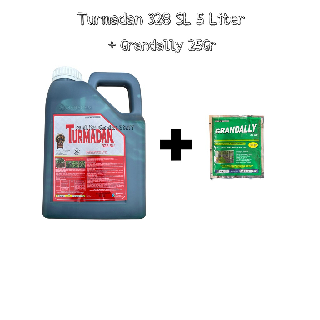 Herbisida/Racun Rumput Turmadan 328SL 5Liter + Grandally 25gr