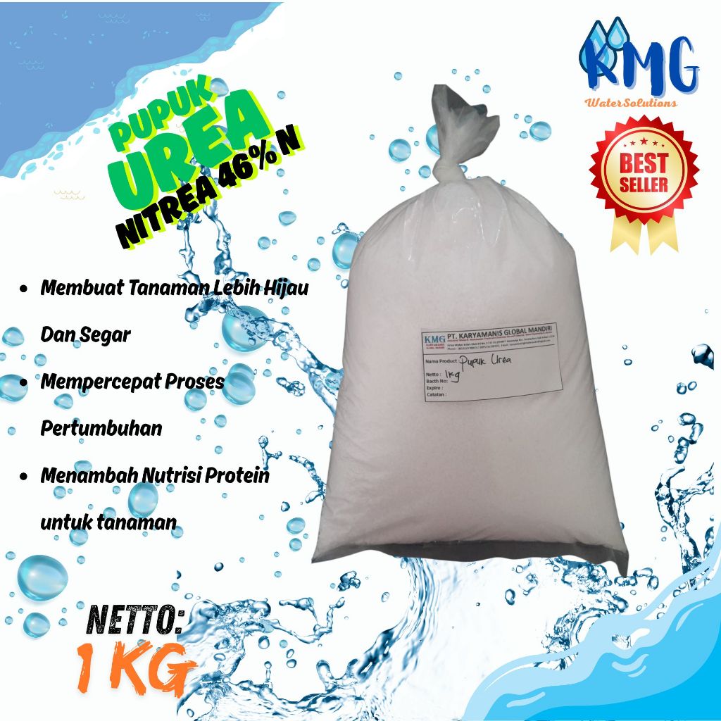 KMG Nitrea Pupuk Urea 46%N Kemasan 1 kg Non Subsidi Meningkatkan Pertumbuhan Tanaman & Sehat Lebih H