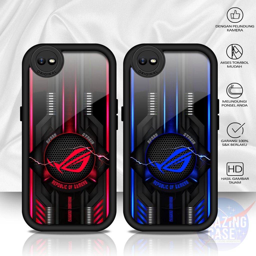 Case Premium Compatible For OPPO A1K C2  Motif ROG Casing Softcase Glossy Anti Jamur