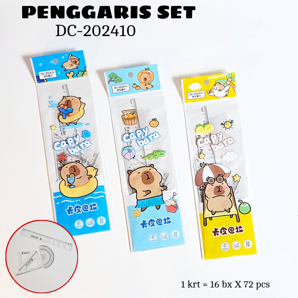 

Penggaris Set 20cm Packing Opp /garisan Set / Ruler Set