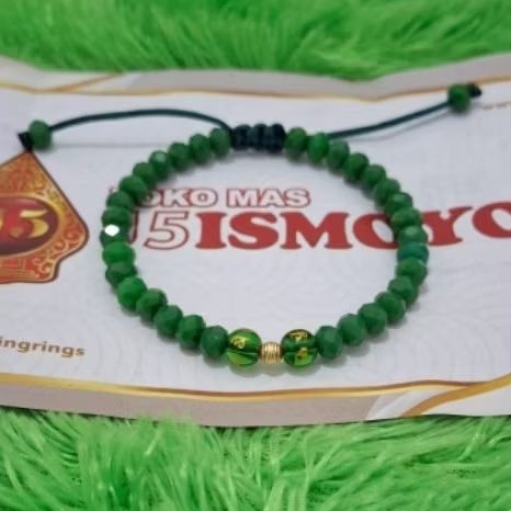 Gelang Tali Ceko Hijau Variasi Giyok Hijau Emas 0,1gram Semar Ismoyo J5