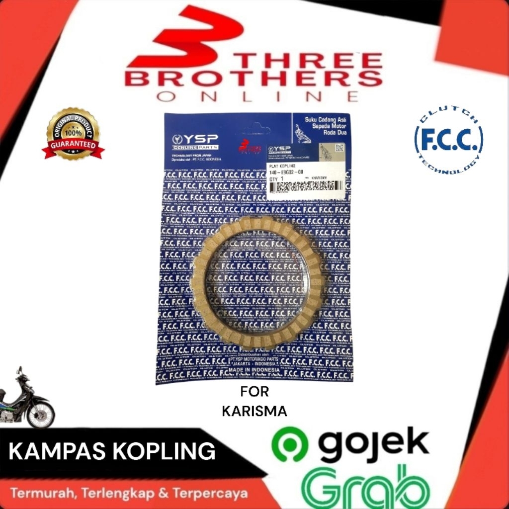 Kampas kanvas plat kopling Karisma supra x 125 karbu supra x 125 batman original fcc