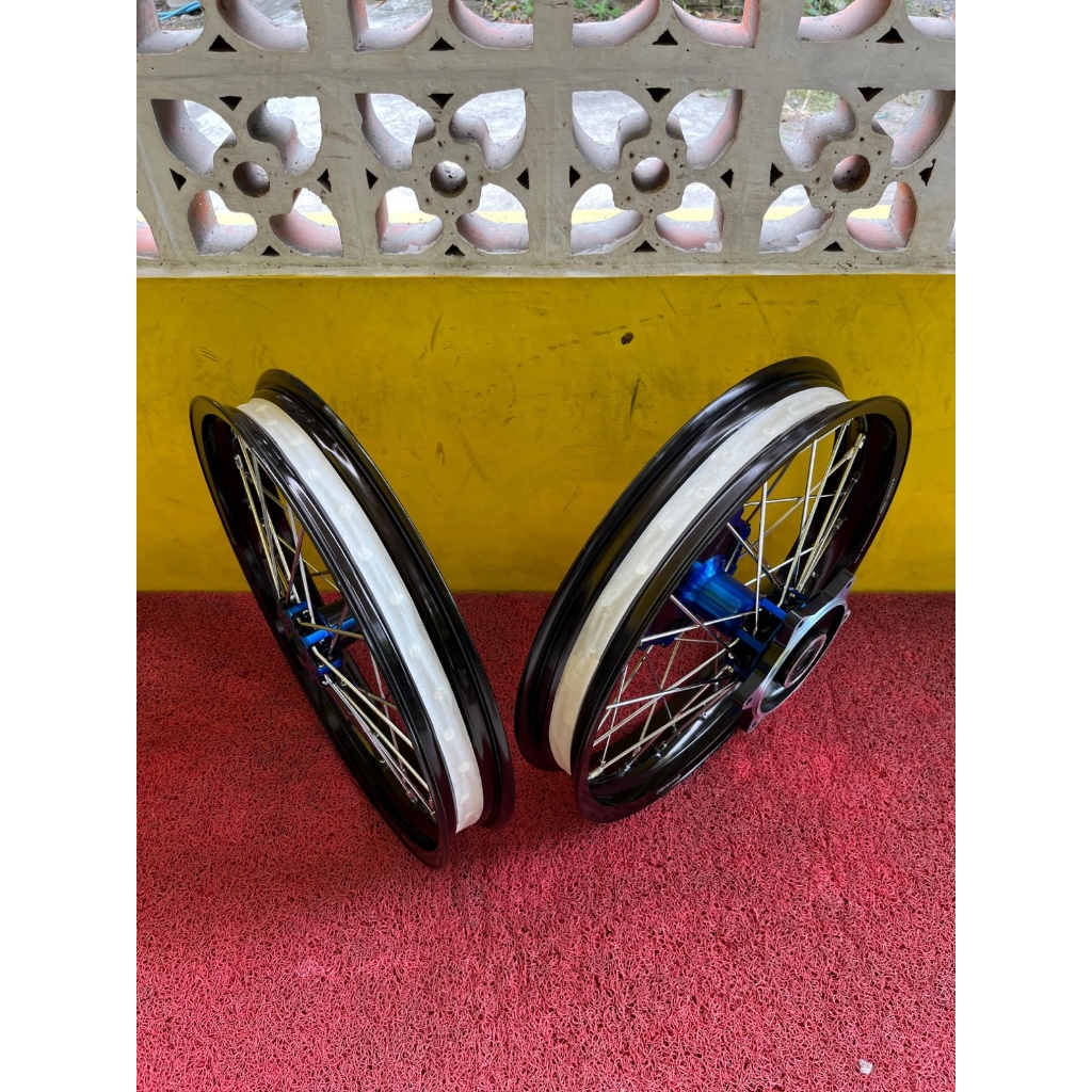 Velg Set Semi Cacing CRF 185/215 Velk Scarlet Baru Ring 17 Tanpa Ban