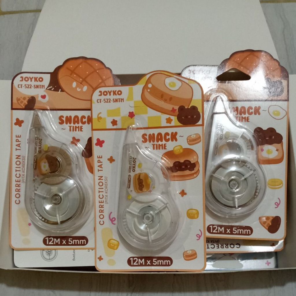 

JOYKO CORRECTION TAPE PITA TIPEX KOREKSI EDISI SNACK TIME 12Mx5mm