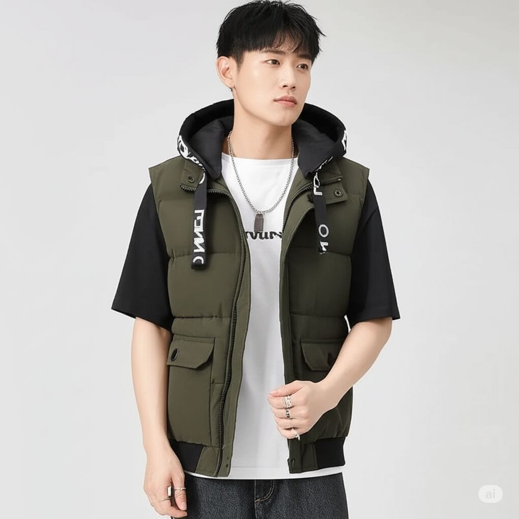 Rompi Perasut Pria Motor Pelindung Dada Anti Air Angin Hujan Touring Safety Tebal Waterproof Casual 