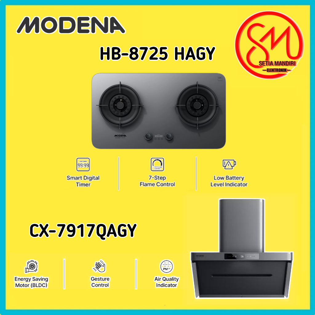 [KARGO] MODENA Built-in Gas Hob SEAMLESS Gourmet Series - BH 8725 HAGY/HABK