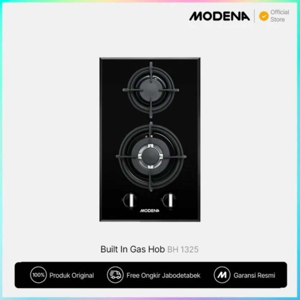 Kompor Gas Modena BH 1325 / Kompor Gas 2 Tungku Modena BH1325 BH-1325 / Kompor Gas Tanam Modena BH 1