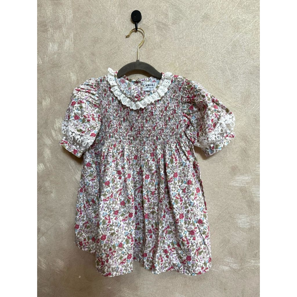 PreloPreloved smocked dress bunga brand naluri for little ones, size 1-2 Years, bisa sampai 3 tahun 
