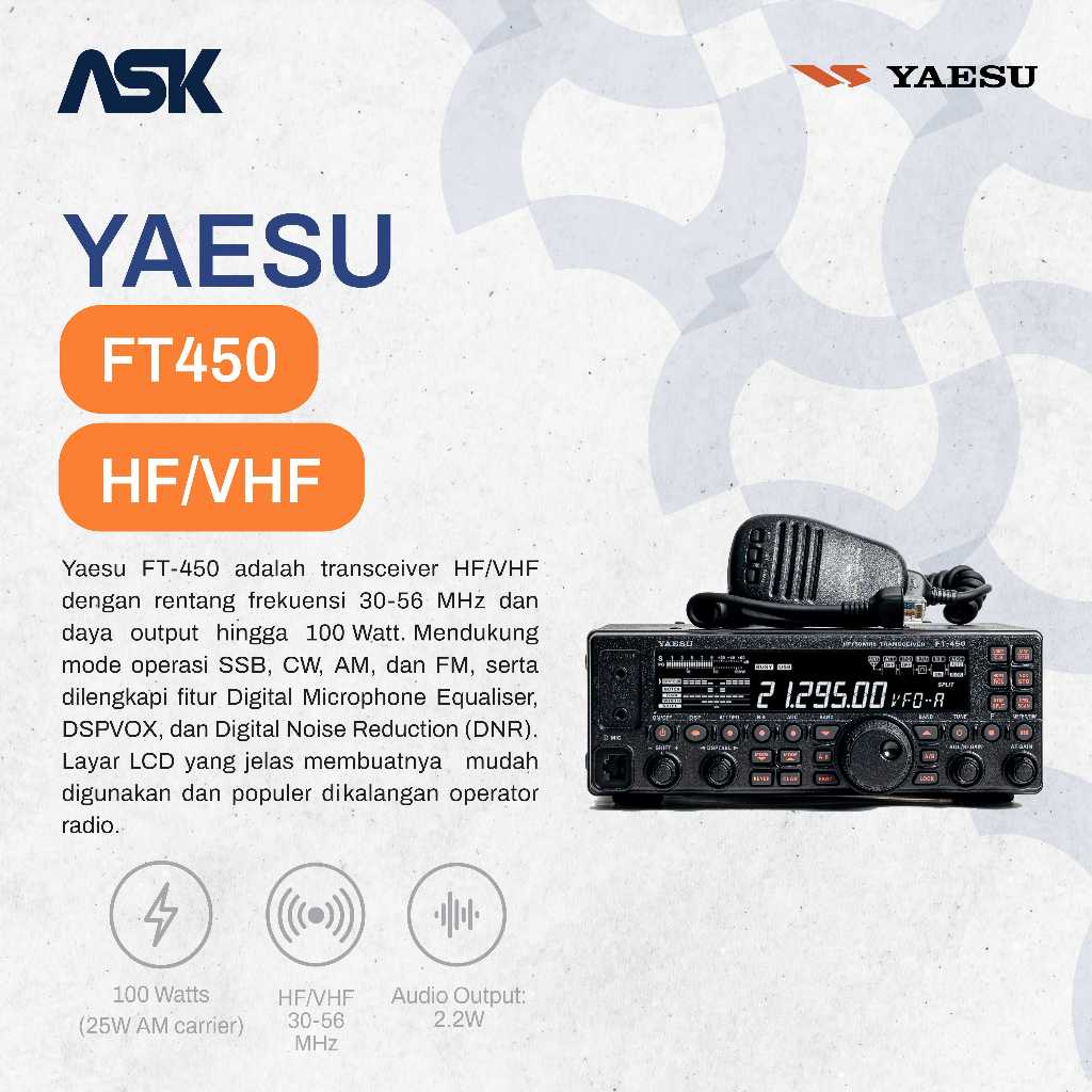 SSB FT450 YAESU / SSB FT 450