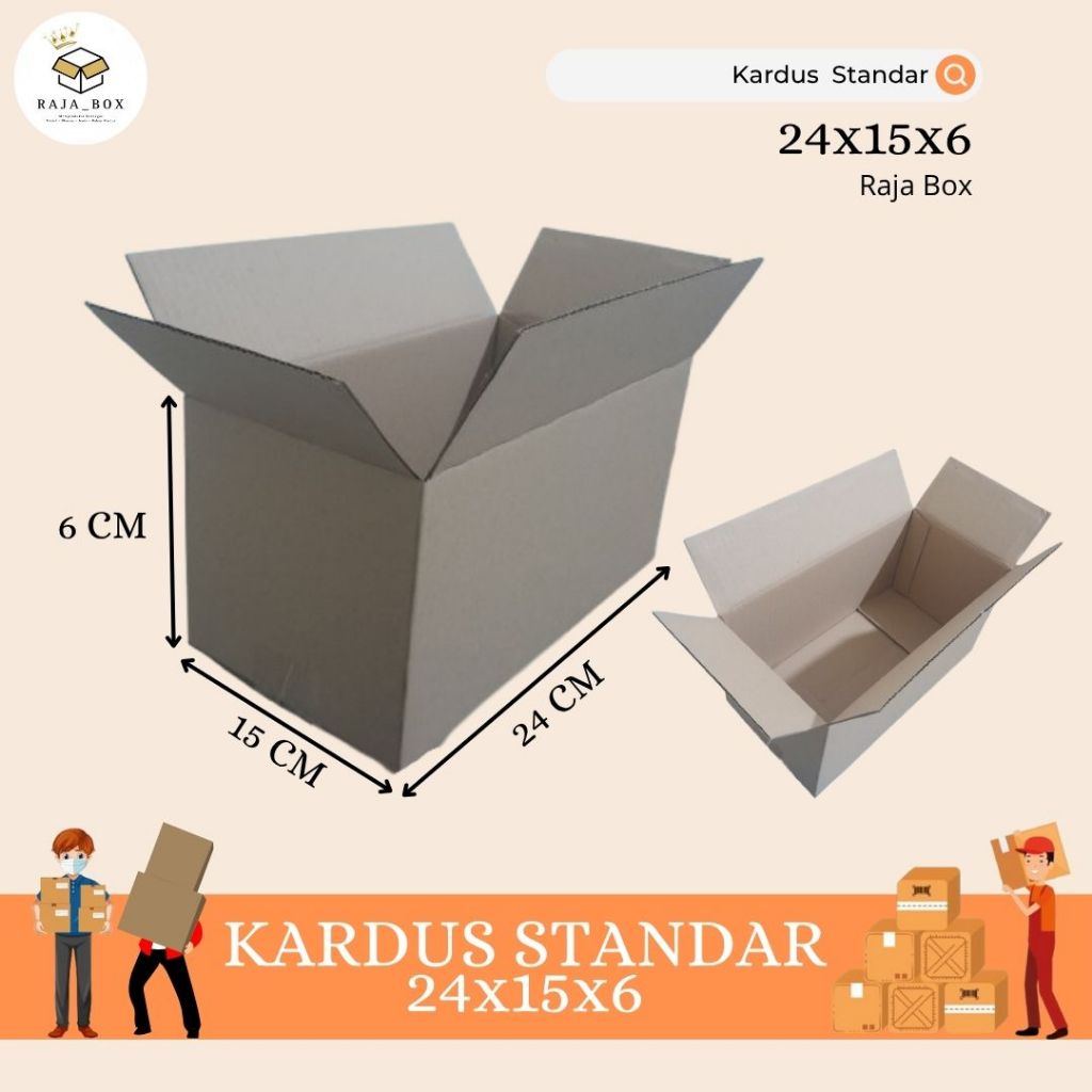 

Kardus Kemasan Box Standar 24x15x6 Kardus Packing