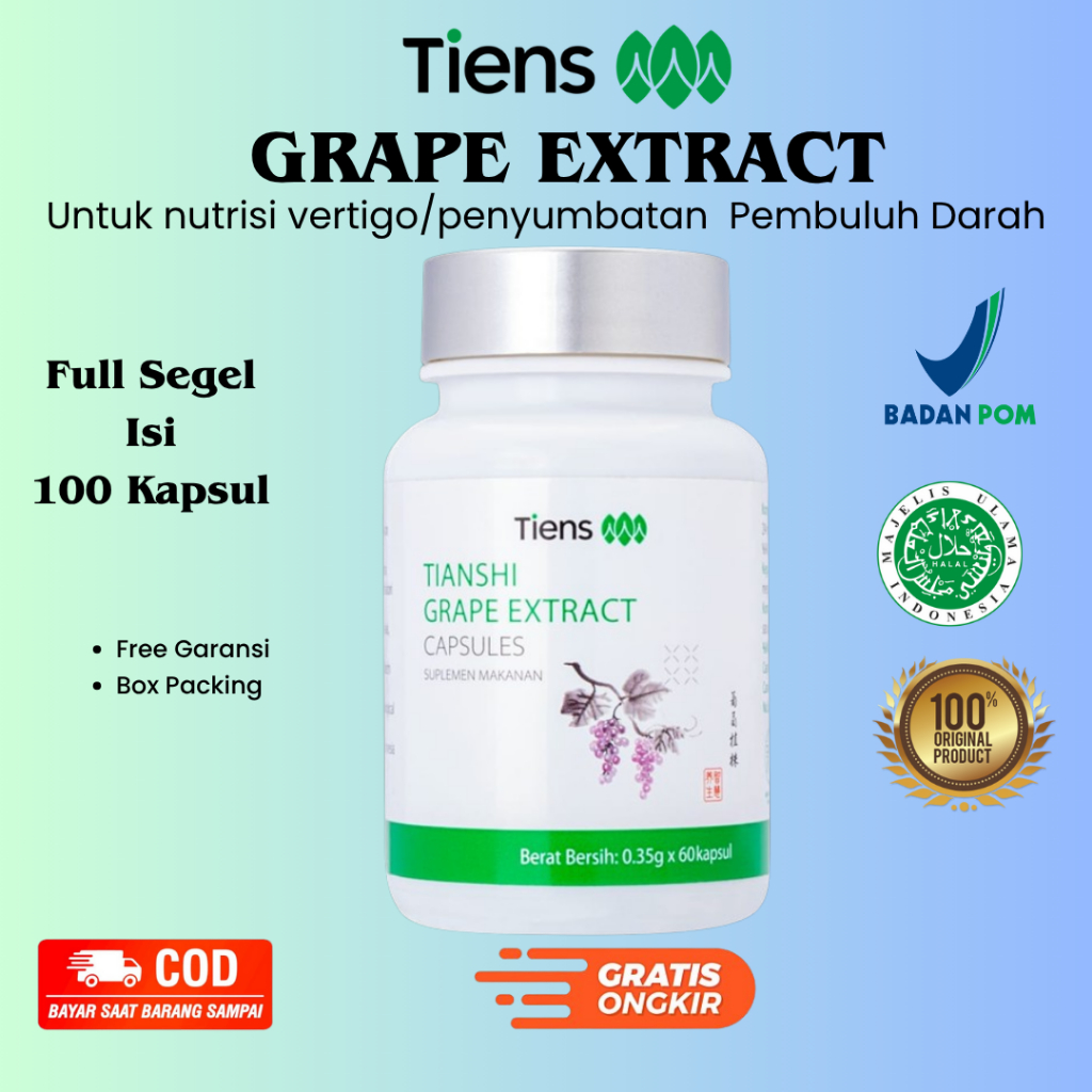 Grape Extract Tiens Nutrisi Vertigo Atau Penyumbatan Pembuluh Darah Dan Pelangsing