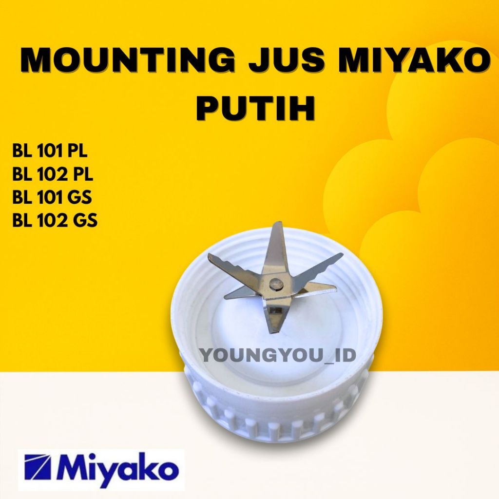 MOUNTING MIYAKO PUTIH BARU MATA PISAU 6 / MONTING JUS MIYAKO BARU 6 MATA PISAU