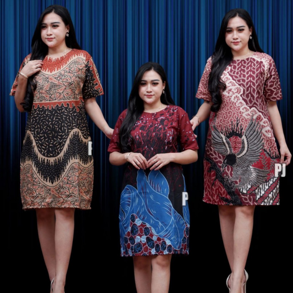 UNION11 - DRESS BATIK JUMBO WANITA/ DRESS JUMBO WANITA LD 126 / BAJU JUMBO Star+ BAJU DRESS WANITA M