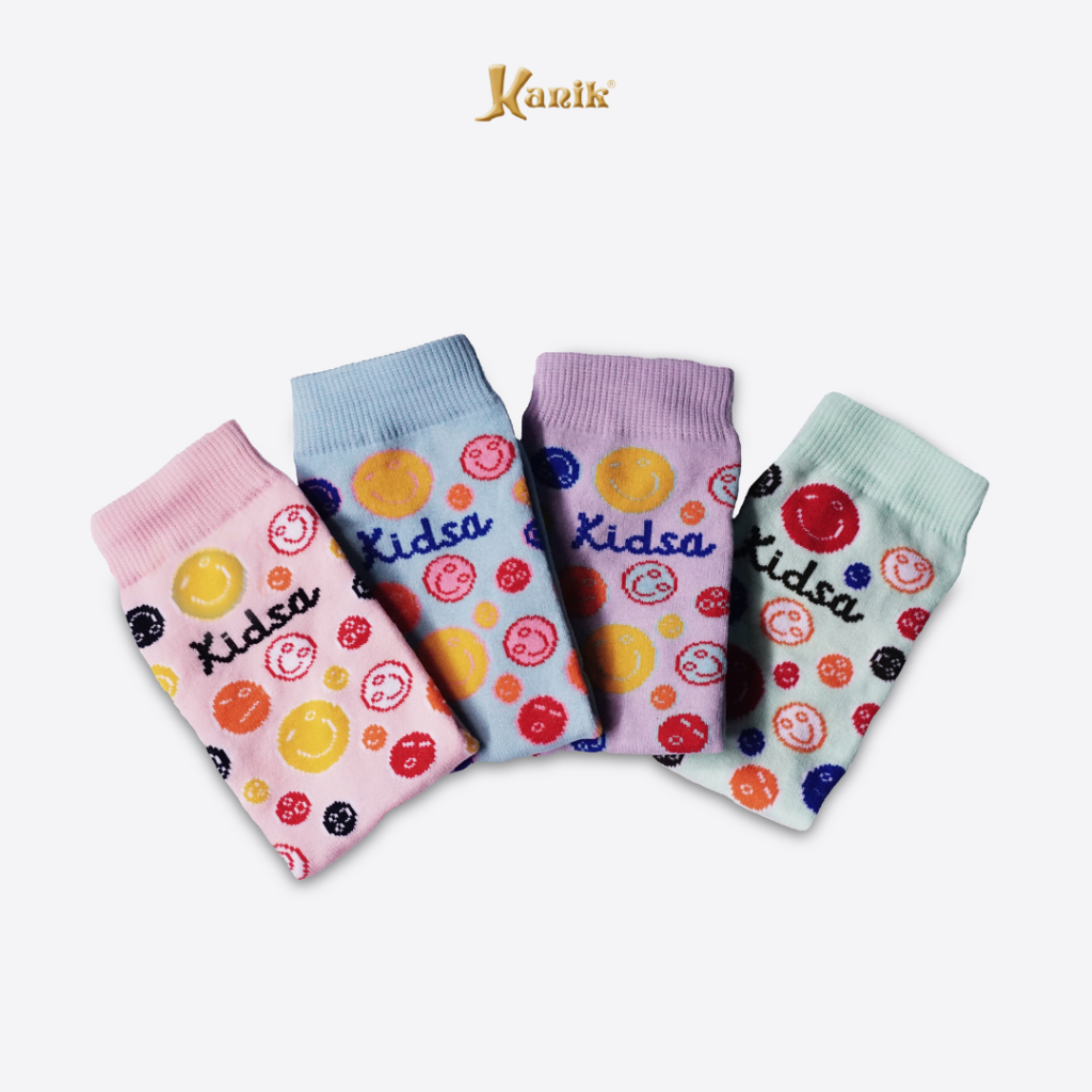 Kanik Kaos Kaki Anak Cewek Cowok Kidsa Motif Smile 5 Sampai 8 Tahun Keren Nyaman