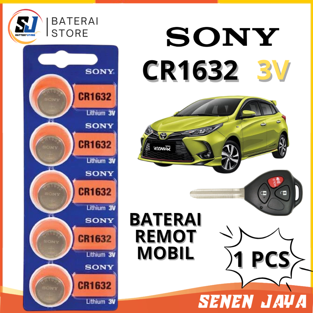 Baterai Jam Tangan Sony CR1632 CR 1632 Pria Wanita Original Baterai Remote Remot Kunci Mobil Motor J