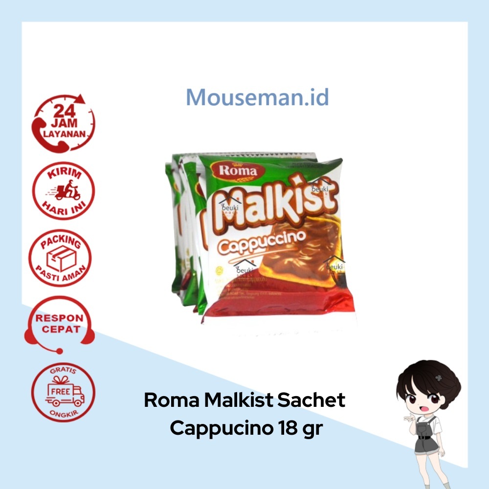 

Roma Malkist dengan Krim Creamy Cappuccino 7 Crunchy Layers 18gr