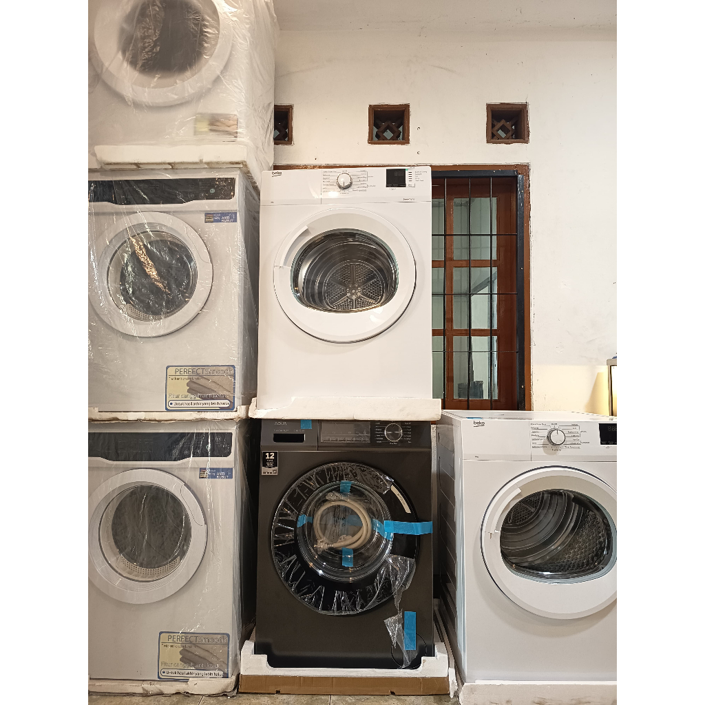 PAKET DRYER WASHER Laundry, Pengering BEKO, FOGGIA, DIAMANTE KONVERSI LUAR