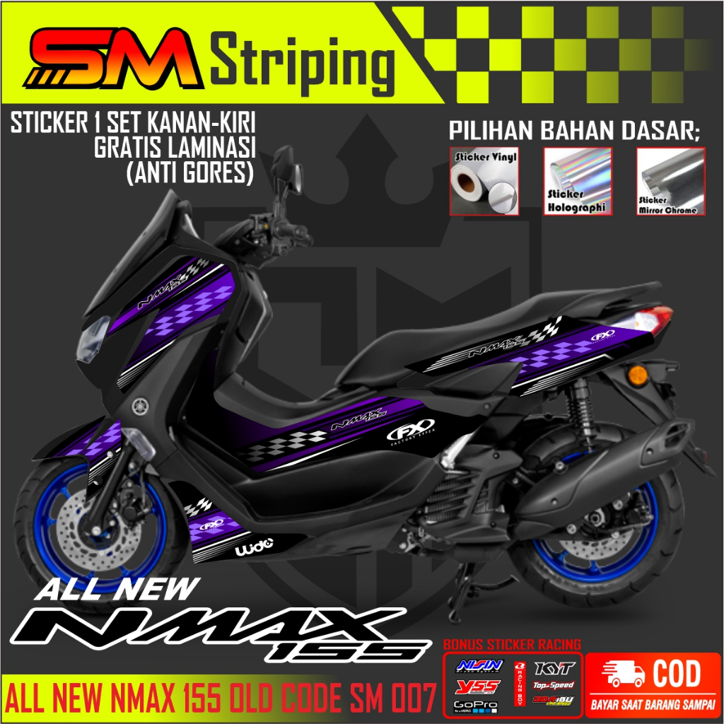 Striping Sticker NMAX NEW 2020-2023 Variasi / Stiker NMAX NEW / Variasi Yamaha NMAX NEW 155 SM 007
