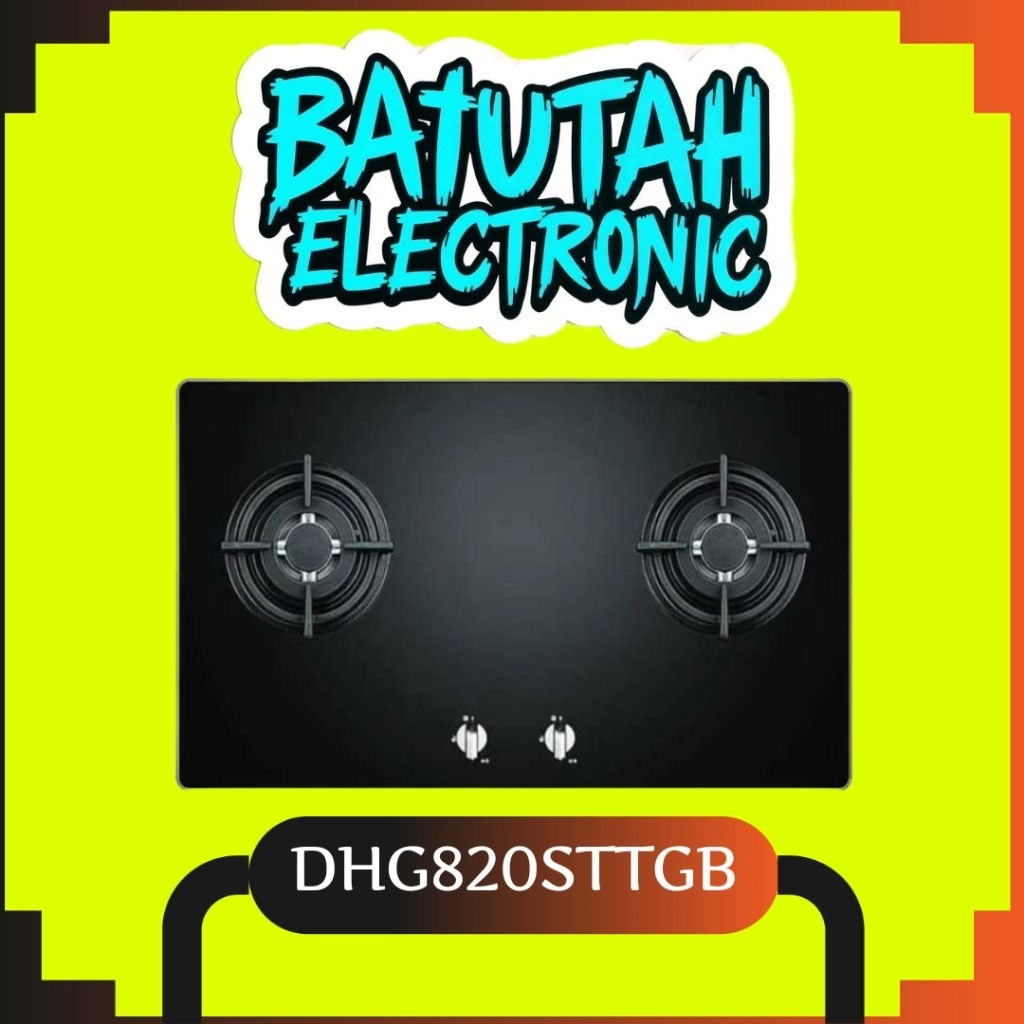 DELIZIA DHGB820STTGB / DHGB820 Built In Hob Gas Kompor tanam 2 tungku