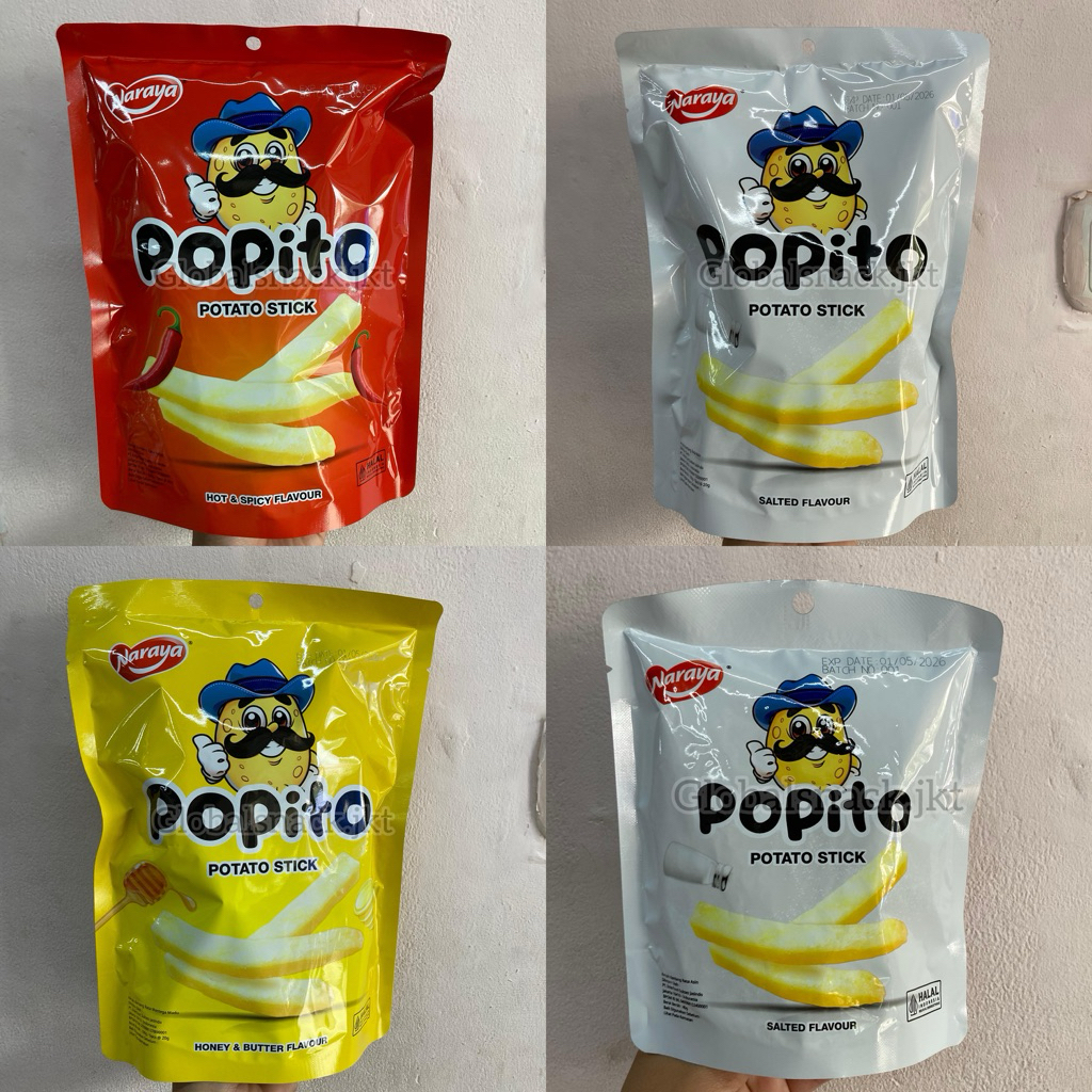 

[POUCH] NARAYA POPITO STICK KENTANG FRENCH FRIES HOT&SPICY / HONEY BUTTER / SALTED