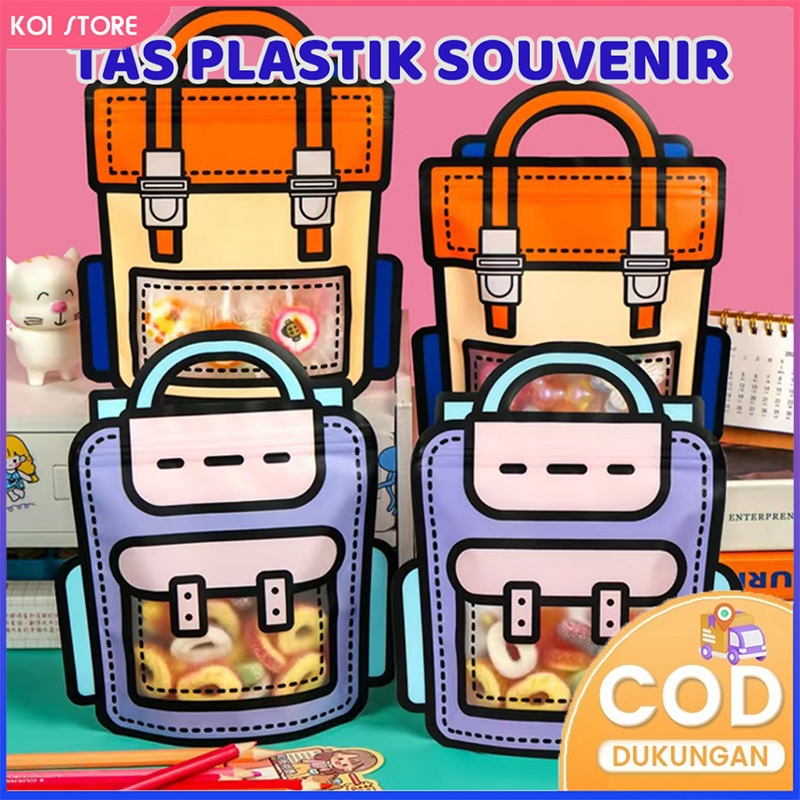 

KOI STORE Tas Plastik Souvenir Ziplock Goodie Bag Hampers Bingkisan Kado Snack Hadiah Ulang Tahun Zipper