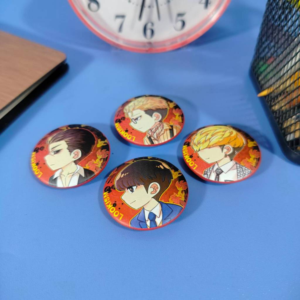 Mini Size "32 x 32 mm" PIN Karakter Manhwa Lookism - PIN Peniti Bross Anime - Jay Hong Jong Goen