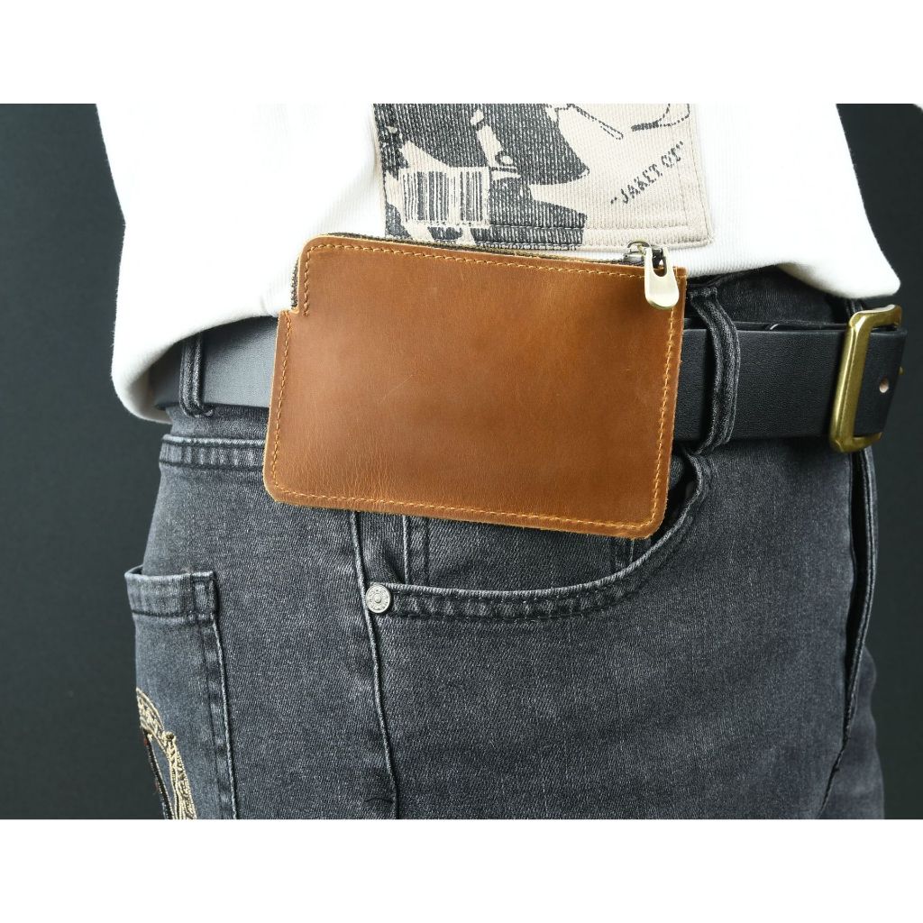 Dompet Kulit Pria - Dompet Pria Kulit Asli - Dompet Kartu Pria - Crazy Horse Leather Minimalis Slim 