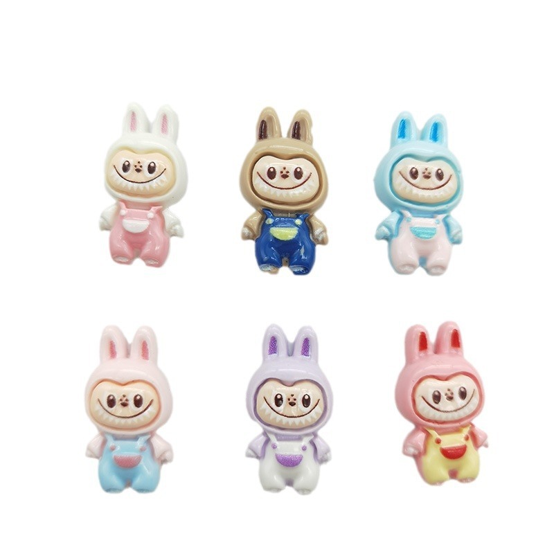 

1Pcs MINI RABBIT LABUBU RESIN Stiker Glossy Free Resin Aksesoris Hiasan Liontin kecil DIY