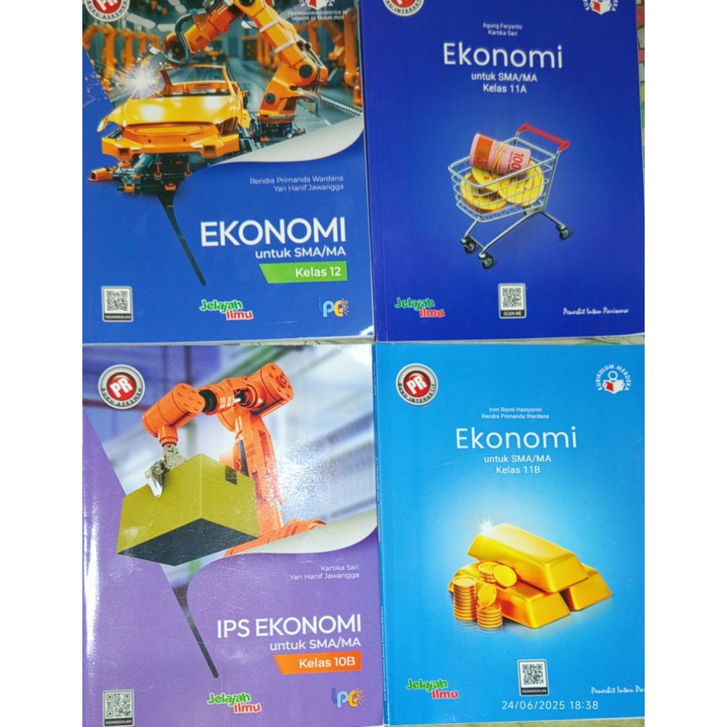 Buku lks/Pr kurmer Ekonomi kelas 10,kelas 11, kelas 12,tahun 2025/2026 intan pariwara