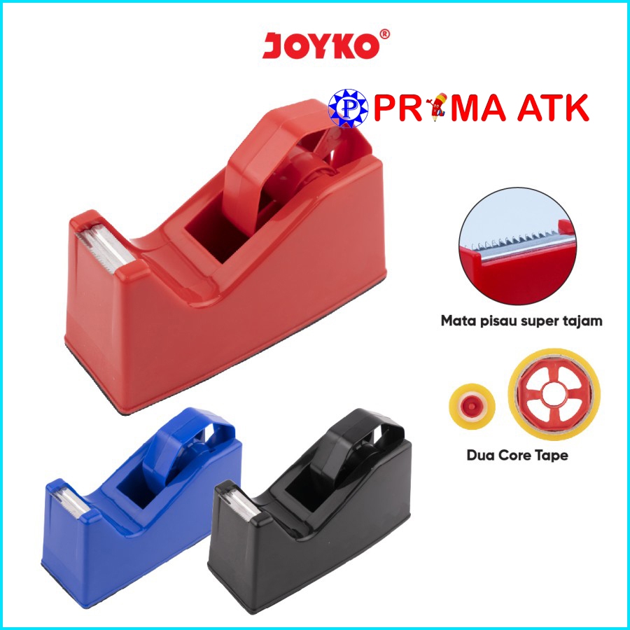 

(1 PCS) TAPE DISPENSER JOYKO TD 103 TEMPAT PEMOTONG LEM LAKBAN ISOLASI BESAR KECIL TAJAM DUAL CORE MURAH