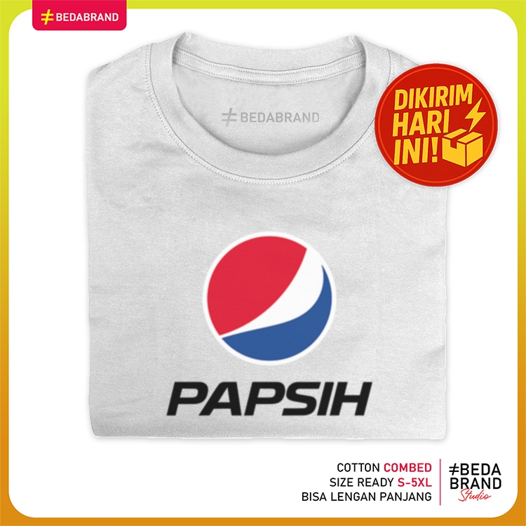 Kaos Plesetan Parodi Logo Brand Unik - Papsih
