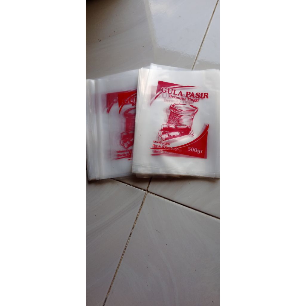 plastik gula pasir 500 gr ( isi 100 lembar )