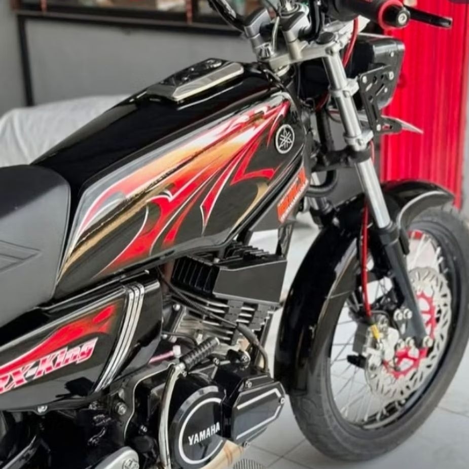 STRIPING LIS STICKER STANDAR ORI YAMAHA RX KING 2006 TOSKA STICKER RX KING MERAH TOSKA 2006 ORI