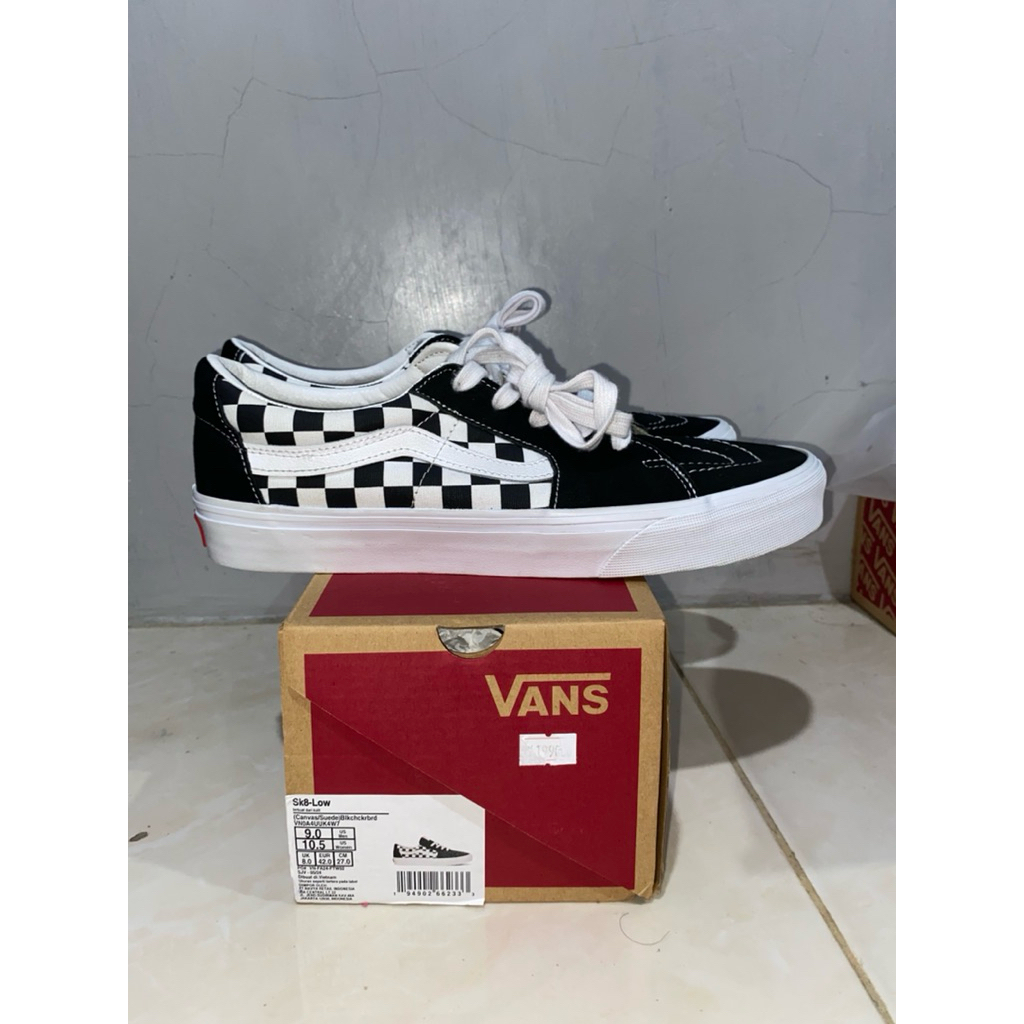 VANS SK8 LOW (Black Checkerboard) Original Resmi PT. Navya BNIB