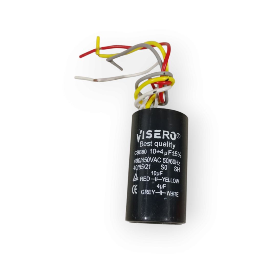KAPASITOR MESIN CUCI 10+4 UF 450v VISERO