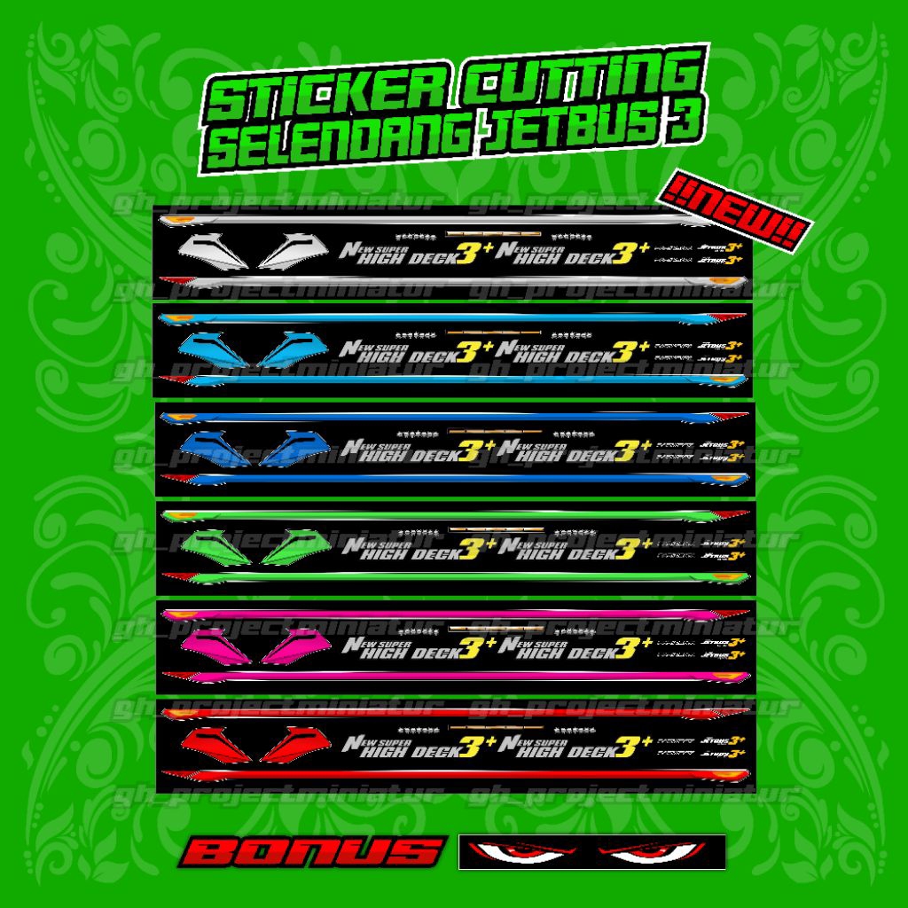 SELENDANG MINIATUR JETBUS 3 CUTTING