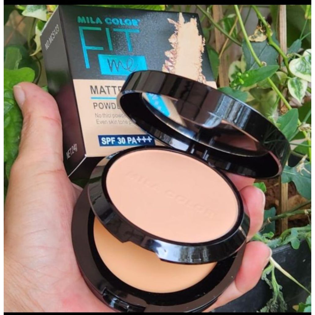 Bedak Mila Color Fit Me SPF 30 PA+++ 2in1 Isian : Bedak Padat + Foundation