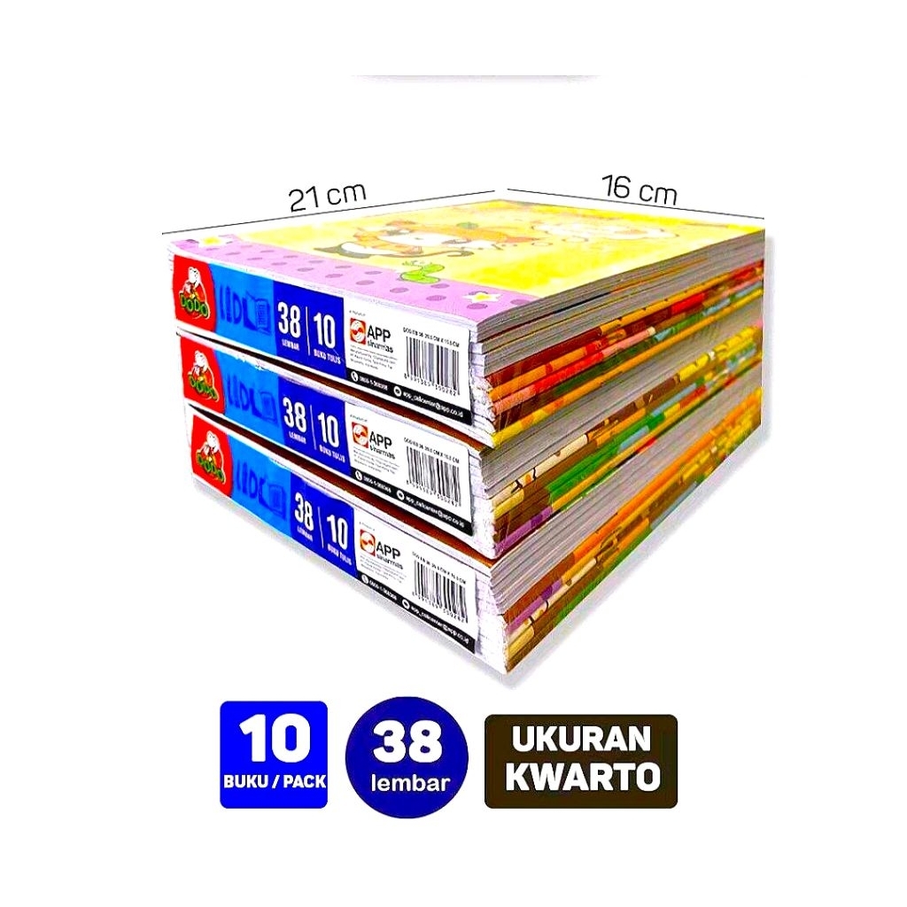 

Buku Tulis Dodo 38 Lembar 1 Pak isi 10 Buku
