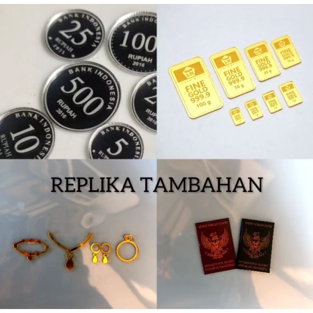 TAMBAHAN MAHAR PERNIKAHAN | UANG MAINAN | UANG KOIN | LOGO | LOGAM MULIA