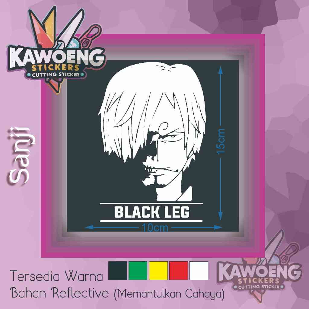 

Stiker Cutting Sanji One Piece Reflective – 15x10cm Bisa Custom Ukuran (Harga Menyesuaikan)