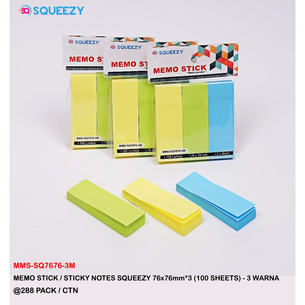 

Sticky Notes Memo Tempel Page Marker Indexer Warna Kertas Penanda Halaman 3 Warna / 4 Warna / 5 Warna