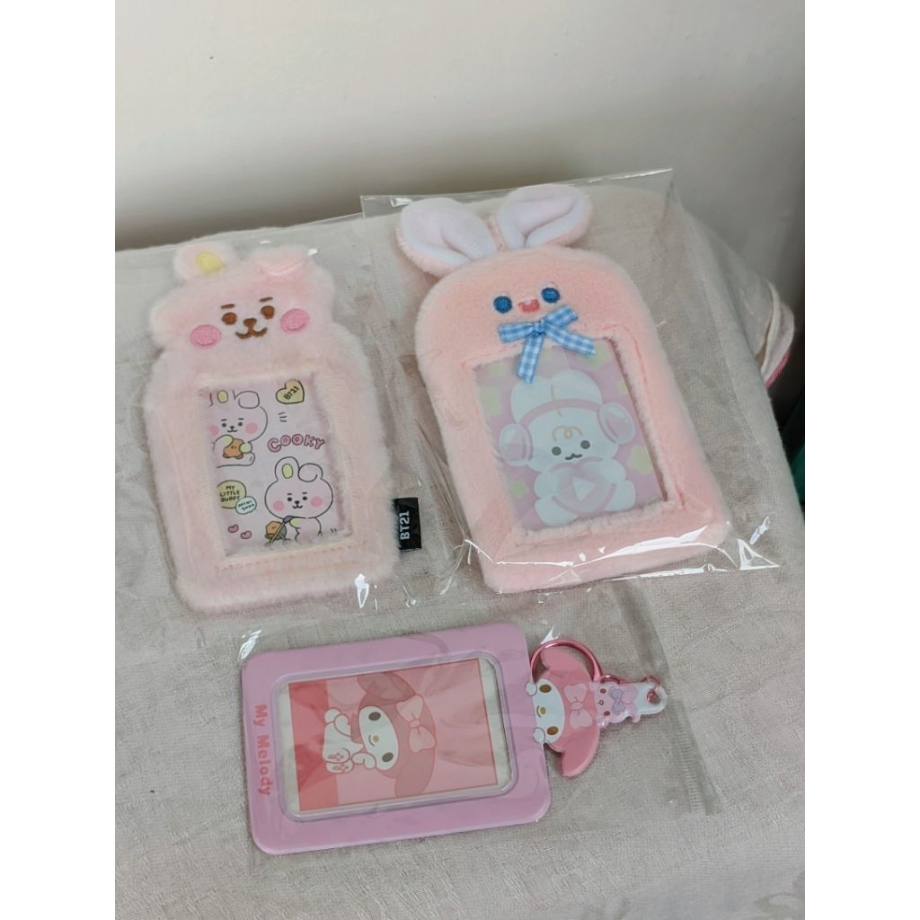 Cahol Card Holder BTS BT21 Fluffy Lembut Bulu Boneka Official Sealed Impor Jepang