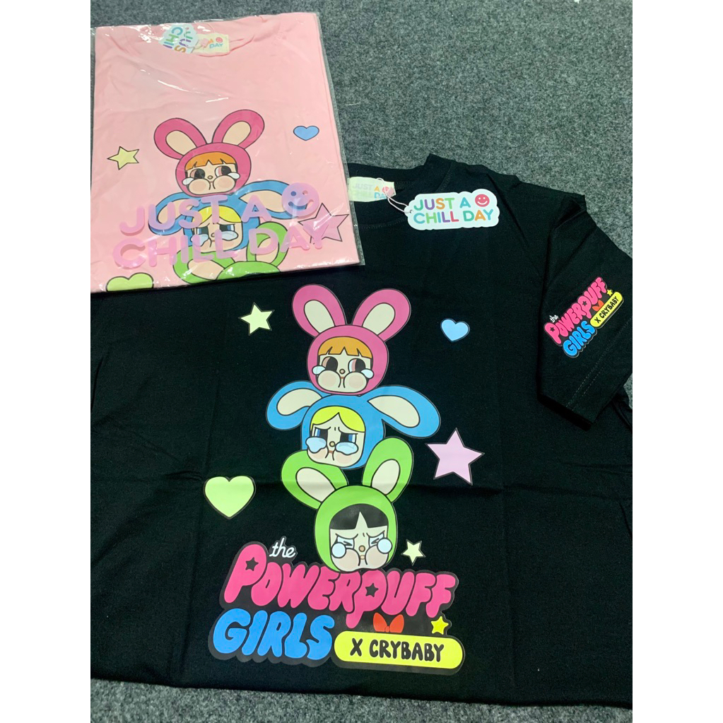 kaos oversize justachillday powerpuff