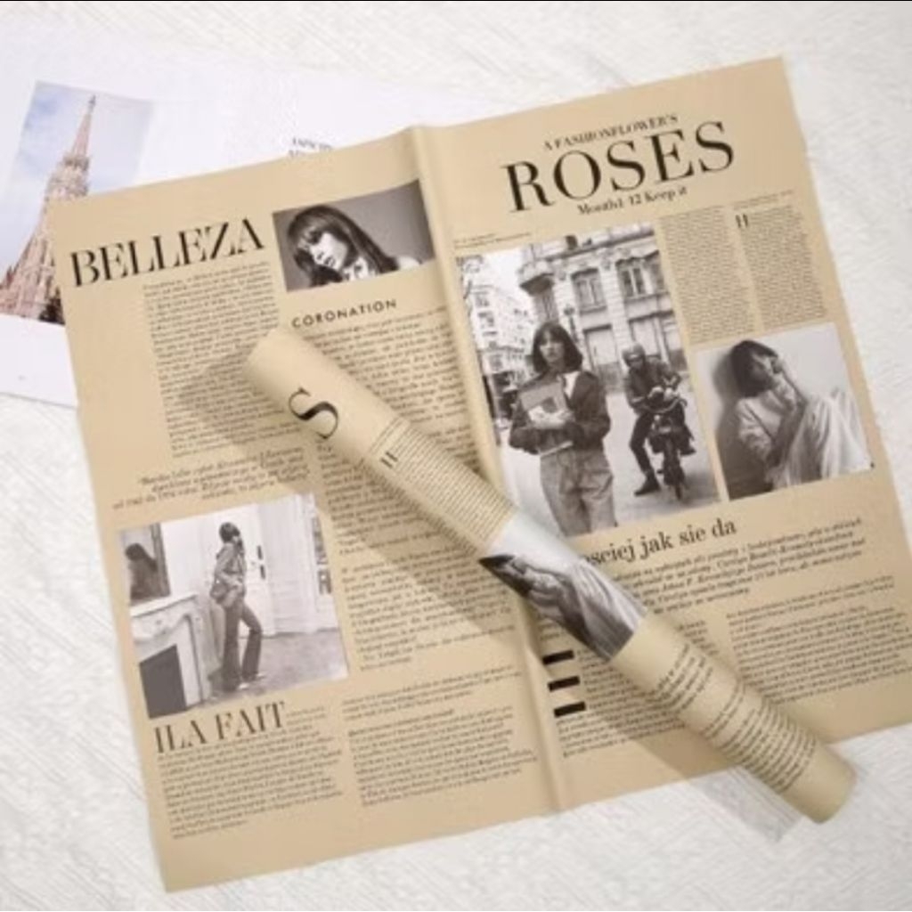 

Cellophane Vintage Newspaper| Kertas Wrapping Vintage Newspaper