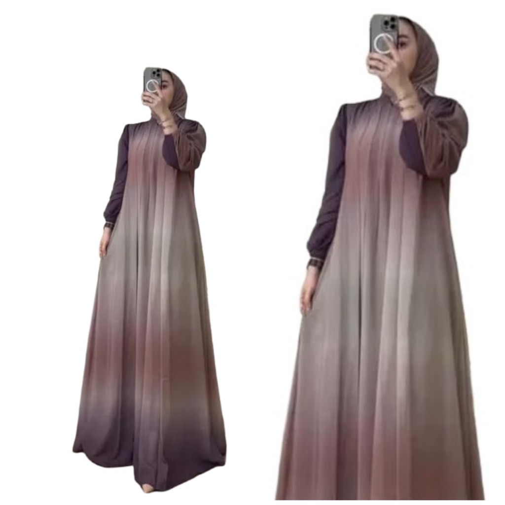 Set Hijab Varisha Gamis Wanita Dress Mewah Busui Friendly Gamis Ceruti Elegan 2in1 Setelan Hijab Gam