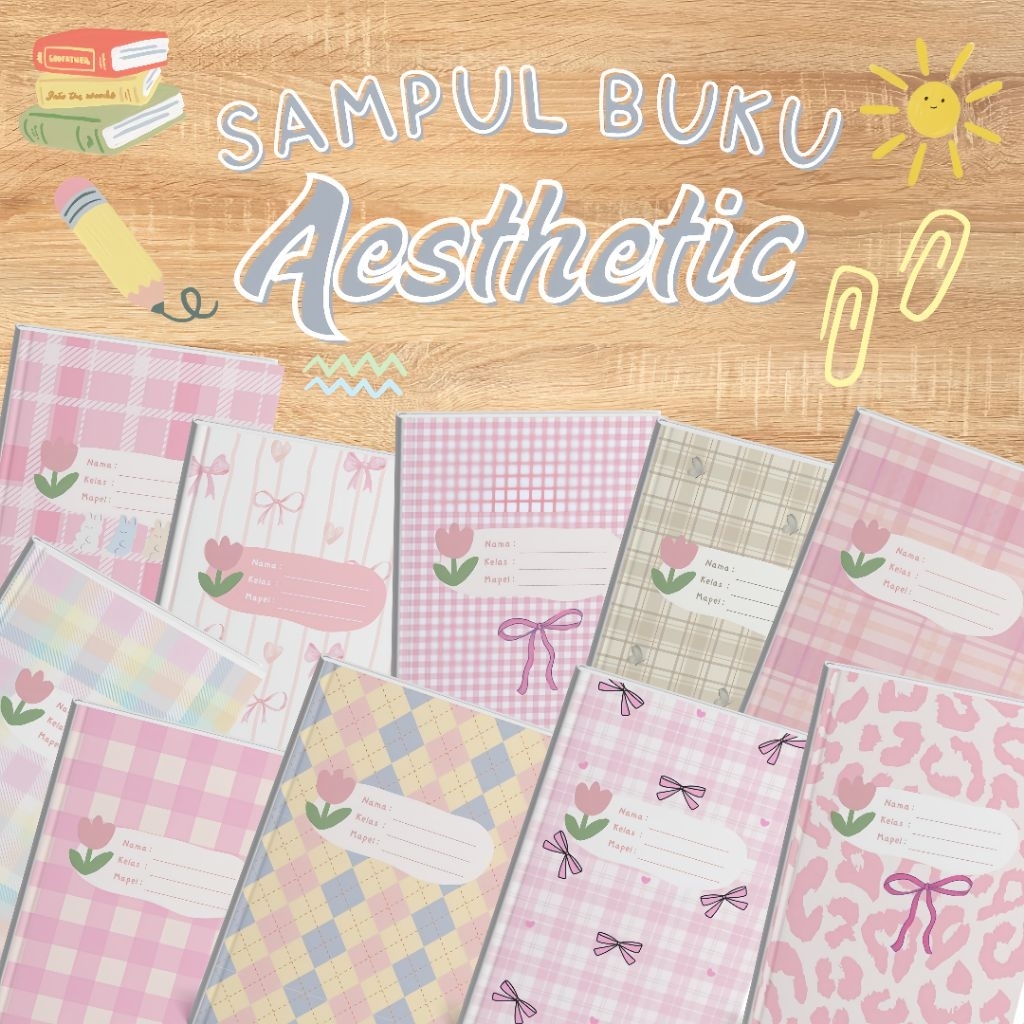 

Isi 10 Lembar | Sampul Buku Aesthetic Sidu Big Boss Korean Style Perlengkapan Alat Tulis